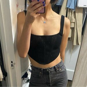 Princess Polly Black Crop Top